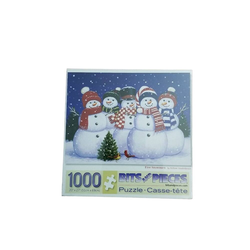 Bits And Pieces 1000 Piece Puzzle Five Snowmen by William Vanderdassom 31821-2M3